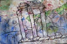 Works On Paper - THREE COLUMNS - THE FORUM - ROMA
